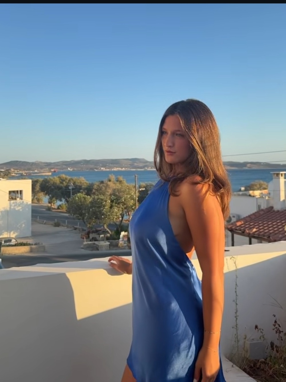 Shona Joy Oliviera Low Back Halter Neck Mini Dress - Picture 2 of 5